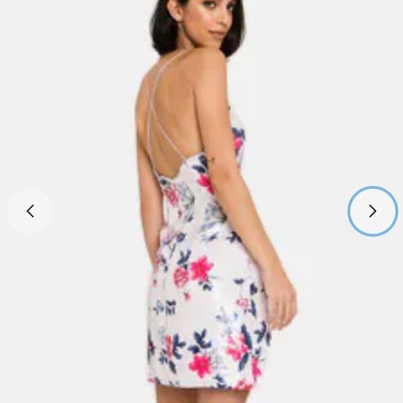 ENDLESS ROSE Floral Sequins Sleeveless Mini Dress.Size XS - Picture 3 of 16